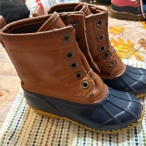 Children's Waterproof Adventure Boots‎ - Tan and Blue